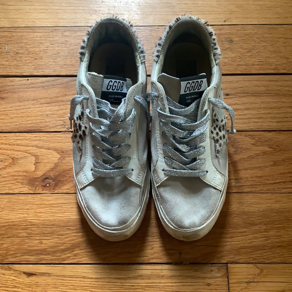 Golden Goose Superstar Sneakers, size 39, Leopard